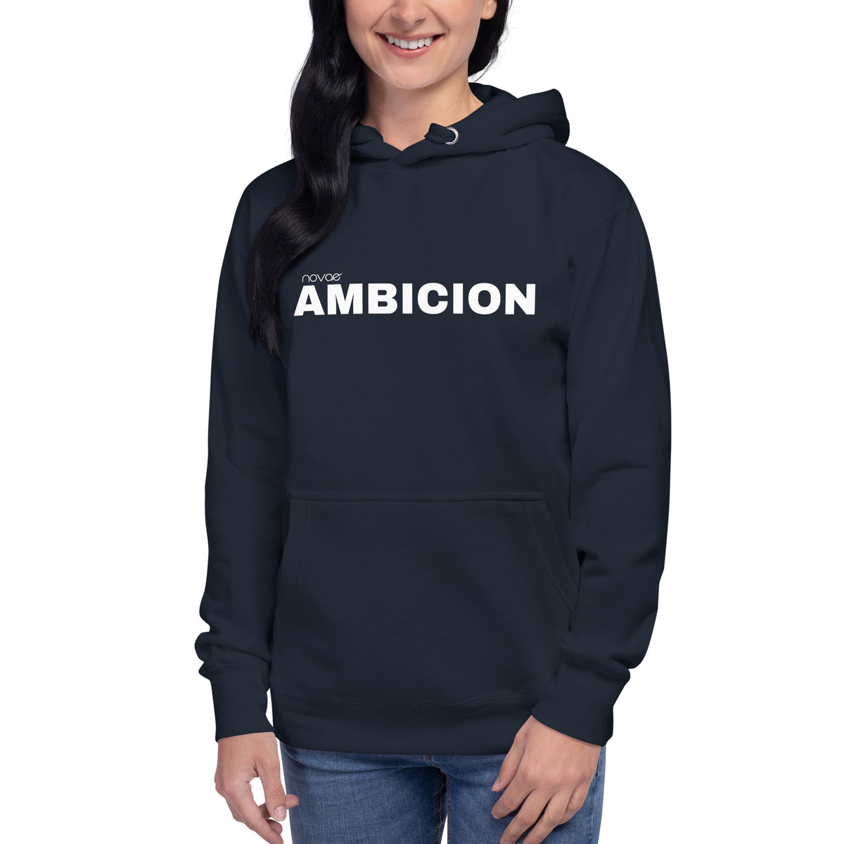 Ambicion (Ambitious) Unisex Hoodie Printed (White) (EN ESPAÑOL