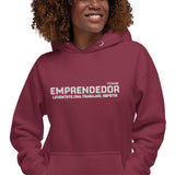 Emprendedor (Entrepreneur) + Unisex Hoodie (White) (Bordado)