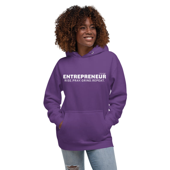 Entrepreneur + Minding Business Unisex Hoodie (White)