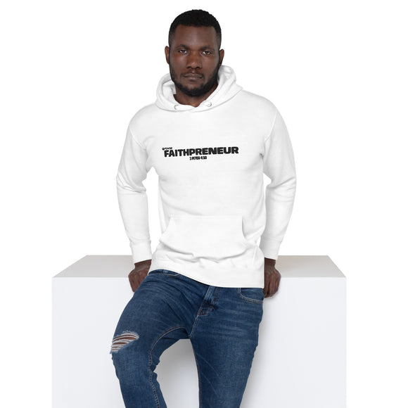 Faithpreneur Unisex Hoodie (Embroidered) (Black)