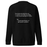 Persona detrás de mí Unisex Premium Sweatshirt (White)