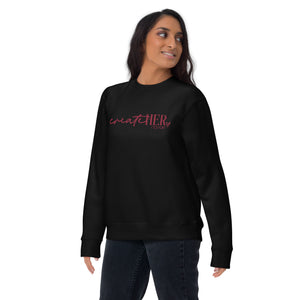 CreateHER Unisex Premium Sweatshirt (Burgundy)