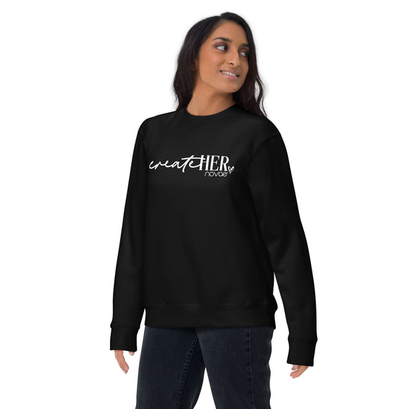 CreateHER Unisex Premium Sweatshirt (White)