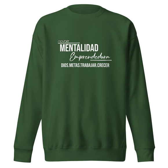 Mentalidad Emprendedora Unisex Premium Sweatshirt (White) (Imprimido)