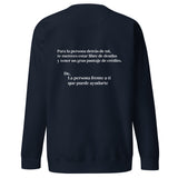 Persona detrás de mí Unisex Premium Sweatshirt (White)