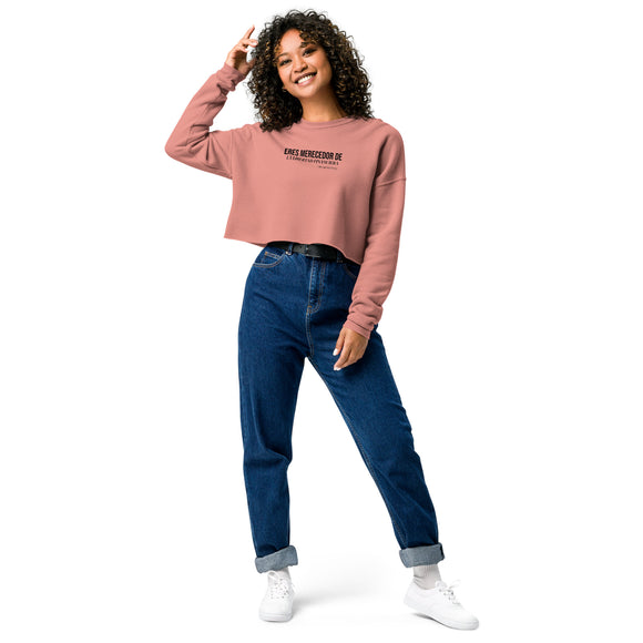 Persona detrás de mí Crop Sweatshirt (Black)