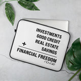 Financial Freedom Equation Laptop Sleeve