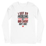 99 Problems Unisex Long Sleeve Tee (Red)