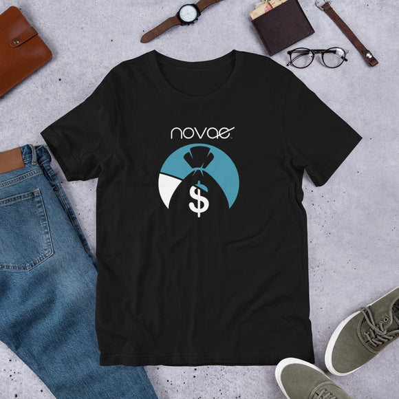 Novae Money Bag Short-Sleeve Unisex T-Shirt (Blue Money Bag)