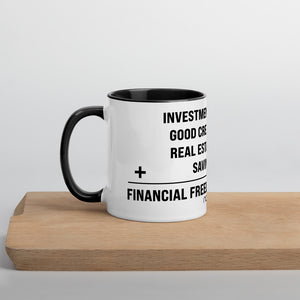 Financial Freedom Equation Mug with Color Inside