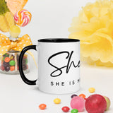 SHE... Mug with Color Inside