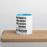 Financial Freedom Equation Mug with Color Inside