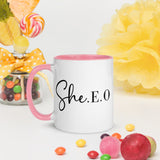 SHE. E. O. Mug with Color Inside