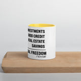 Financial Freedom Equation Mug with Color Inside