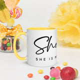 SHE... Mug with Color Inside